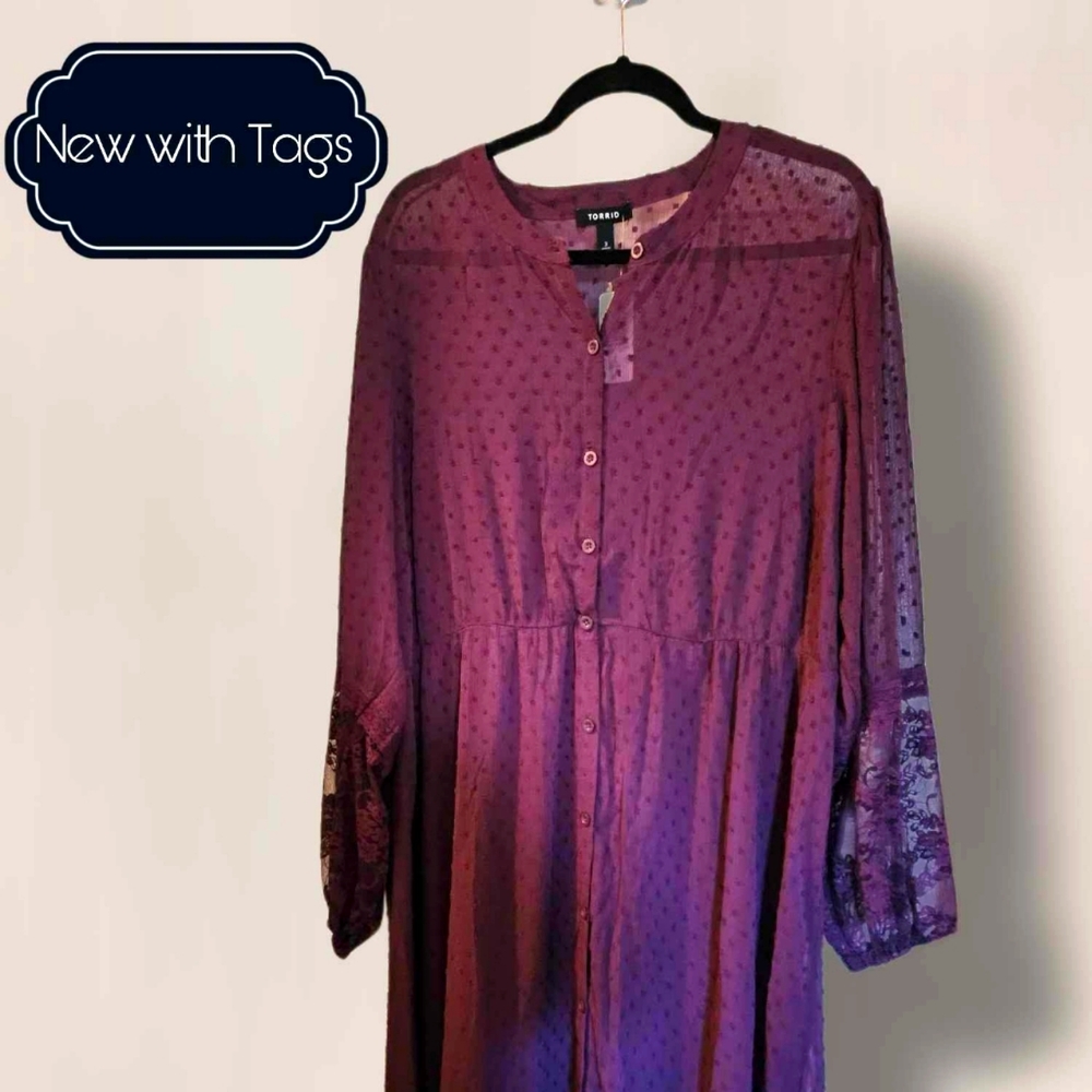 Torrid Sheer Overlay Dress